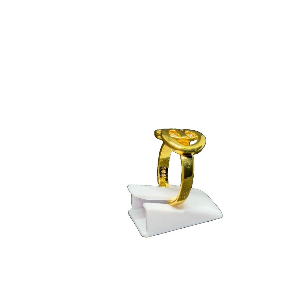 Gold Tone Knot Style Band Ring Metal No Stone 0 Gemstones Size 8 - Picture 4 of 7